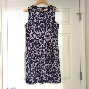 EUC LOFT Animal Print Dress - Black/Gray - Size 10